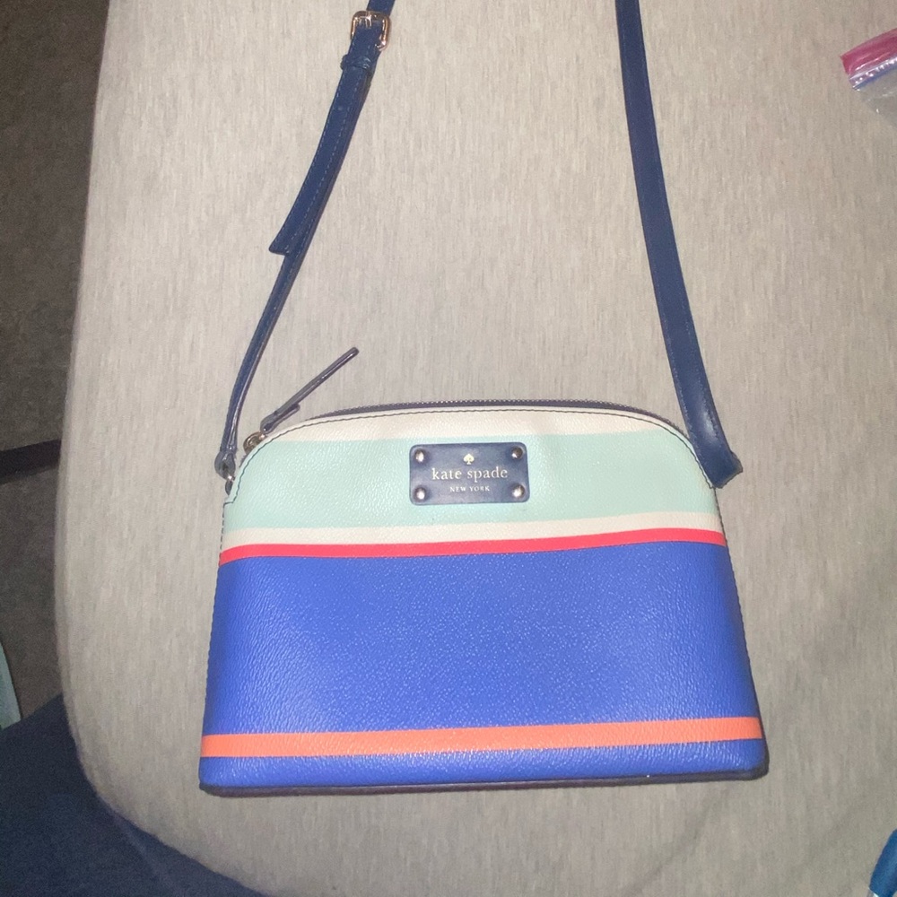 Striped Kate spade purse cross body